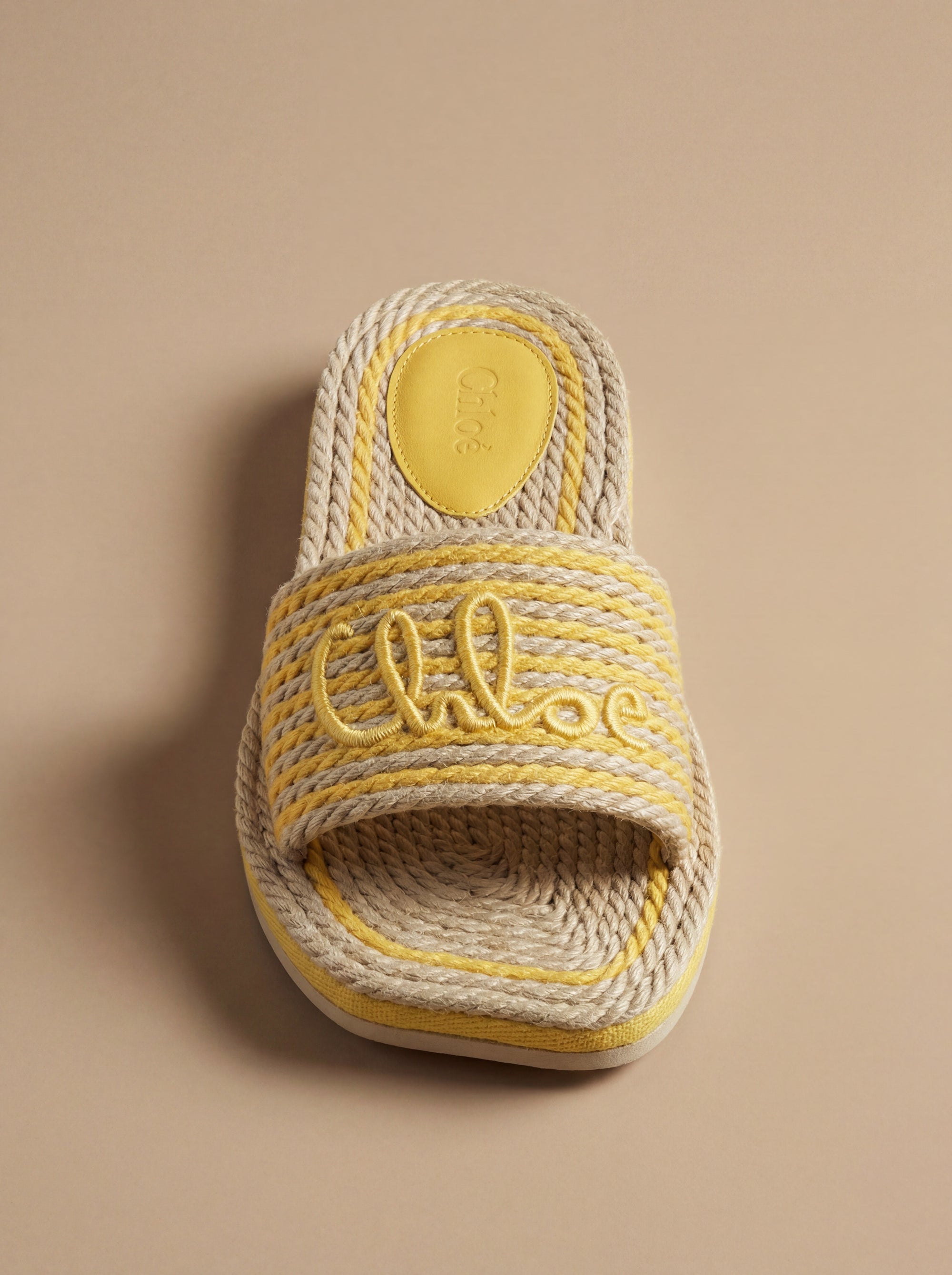 Chloé — Sand Flat Mules in Braided Recycled Rope