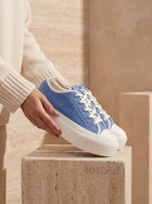 Baskets basses Jimmy Choo en tissu bleu