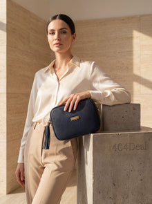Baldinini Trend — Navy Leather Crossbody Bag