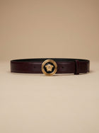 Versace Leather Regular Belt in Purple
